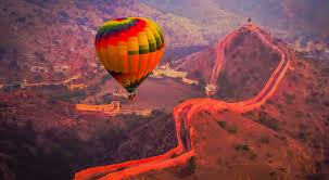 Hot air balloon ride over Jaipur city with stunning sunrise views