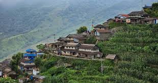 hidden cliffside villages of India scenic mountain village view